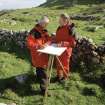 Muck, Sean Bhaile. Township. Plane table survey in progress (Ian Parker and Strat Halliday).