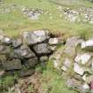 Muck, Sean Bhaile. Township. Junction of inserted partition wall in building (NM 4200 7959).