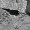 Muck, Achadh na Creige. Rock Shelter. Detail of entrance.