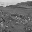 Muck, Leabaidh Dhonnchaidh. Building and farmstead. Detail of farmstead building (NM 41888 78704), looking across to building (NM 41825 78567). View from NE.