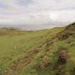 Muck, Fionn-aird. Huts and lazy beds. View from NNW.