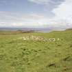 Muck, Fionn-aird. Hut (NM 4165 7869), pen and lazy beds. View from WNW.