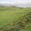 Muck, Fionn-aird. Huts and lazy beds. View from NNW.