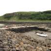 Muck, Port Mor, Pier Cottage. Quay. View from ENE.