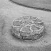 Detail of water turbine wheel in garden