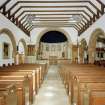 Interior.
View from W looking along the nave to the chancel.