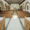 Interior.
View from E looking down the nave to the W entrance.