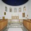 Interior.
View of chancel showing altar, communion rail and choir stalls.