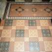 Interior.
Detail of patterned tiled floor.