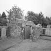 View of graveyard bothy