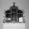 Interior. Detail of drawing room fireplace overmantle mirror