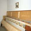 Interior. Detail of altar frontal chest in Lightfoot Aisle