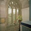 Interior. Lady chapel on N side  Sanctuary 3 light window