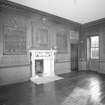 Interior. Principal floor. Dining room. View from N showing fireplace wall