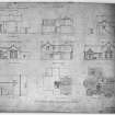 Formerly Dunblane Hydropathic Institution.
Plans, sections and elevations of gate lodge.