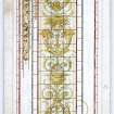 Photographic copy of details of stained glass design.