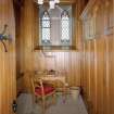 Interior. View of chaplains vestry from East