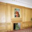 Detail of boardroom fireplace