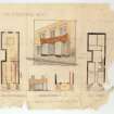 Photographic copy of plans and perspective elevation showing shop for John Robertson Esq.