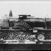 View of locomotive that was pulling the train that fell from the Tay Bridge after the collapse of 1879
From original lantern slide
