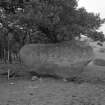 The rear of the recumbent stone from the N