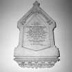 Interior.
Detail of memorial plaque to Rev William Moncrieff.