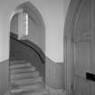 Interior. View of entrance lobby and stairs