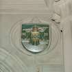 Interior, Hall of Honour, North Wall first bay ( to East ), detail of shield of Renfrew