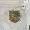 Interior, Hall of Honour, South wall, second window bay ( to East ) detail of the shield of County of Selkirk