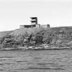 View from SE in Switha Sound showing World War II Battery Observation Post and twin 6-pounder gun-emplacement.