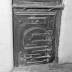 Interior. 
Detail of bottom doors of steam oven.