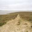 View from WSW of course of tramway leading down to battery.