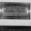 Detail of memorial plaque to Captain George Morton