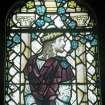 Detail of part of stained glass window (W side) by John Aiken