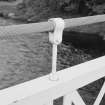 Detail view of short suspender rod with cable clamp.  At the time of survey, there were plans to replace the clamps on the bridge.