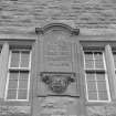 Main street front, date plaque inscribed: "Oban High School built 1890, enlarged 1896 & 1908"