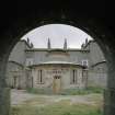 View of ice house from courtyard entrance to North East