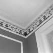 Ground floor dining room detail of cornice