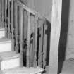 Interior.
Detail of turned banisters.