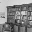 Ground floor, library, bookshelves, detail