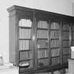 Ground floor, library, bookshelves, detail