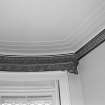 Ground floor, sitting room, cornice and pelmet, detail