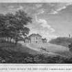 Photographic copy of engraved view from S.
Insc: 'Castle Craig the Seat of Sir Thos. Gibson Carmichael Bart.'