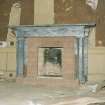 Ground floor, dining room, fireplace, detail