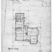 Glasgow, 115 Carmunnock Road, Church of Scotland Manse.
Photographic copy of drawing of plan.
Titled: 'Cathcart Manse' 'Ground floor' ' 225 St Vincent St. Glasgow. Aug.1902'
