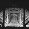 View of roof structure above auditorium.