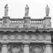 Detail of statuary on principal facade.