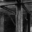 Interior, detail of girders in building, possibly Whytock & Reid workshop.