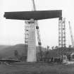 'North of Scotland Hydro Electric Board. Garry project.  Quoich Works. Contract No. 58. No.10 Glen Quoich Road bridge. Erection of West Cantilever girders. View looking South...'
d:'9/8/55' 
Acc. No 1987/2
Sir William Arrol Collection Box 10
Filed in Negative store