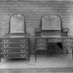 Matched dressing table and basin stand.